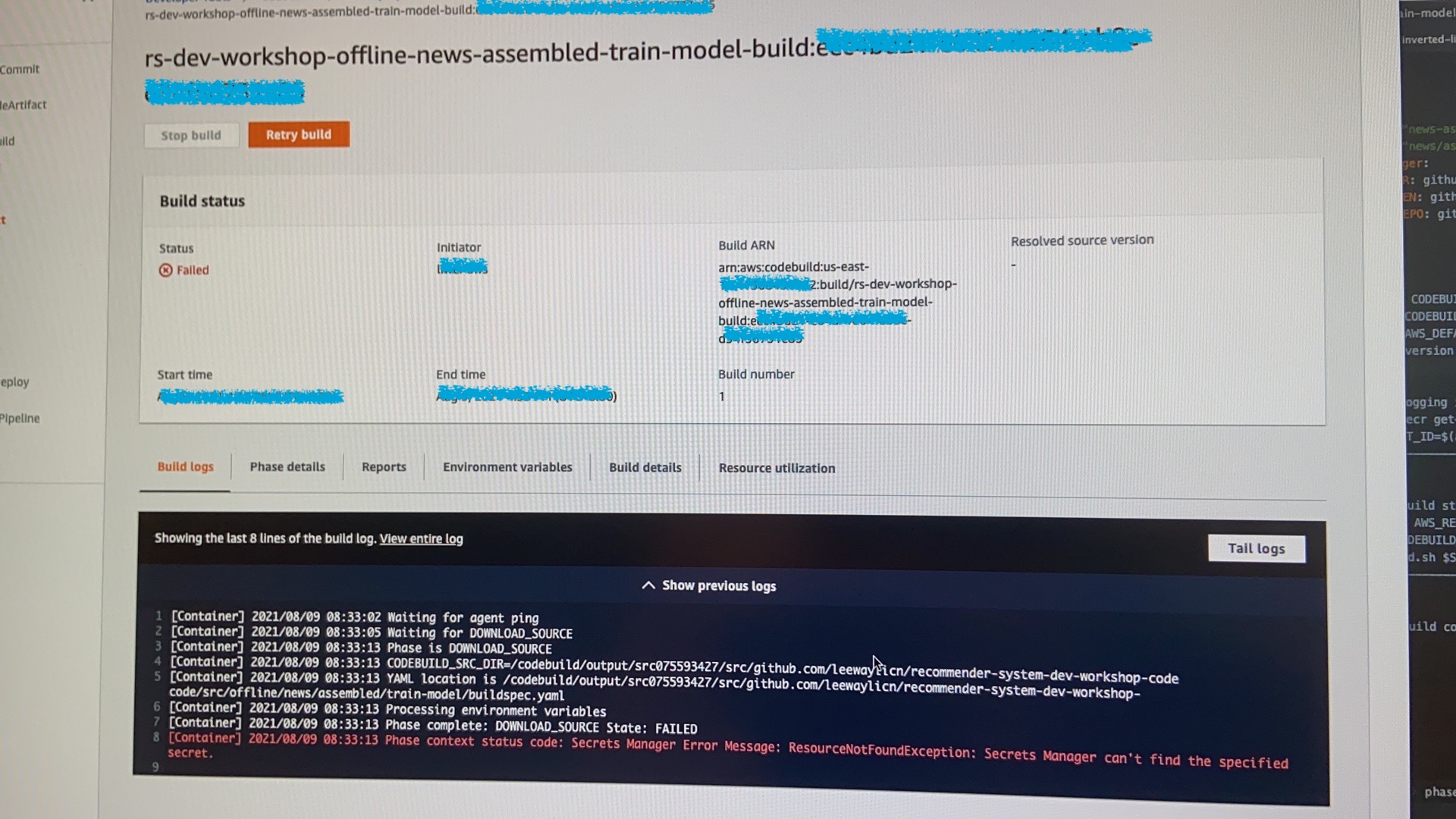 assembled-train-model failed log